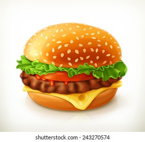 Hamburger, vector icon