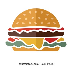 Hamburger vector icon