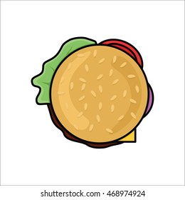 Hamburger Vector Icon