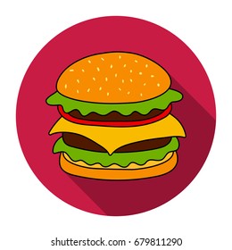 Hamburger vector icon. Design elements.