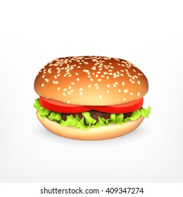 Hamburger. Vector icon. EPS10