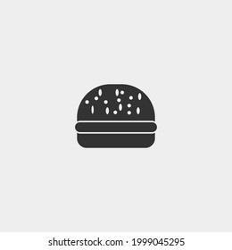 Hamburger vector icon illustration sign 