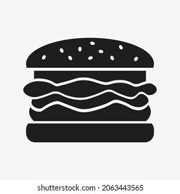 Icono vector Hamburger aislado en fondo blanco.