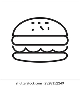 hamburger vector icon line new