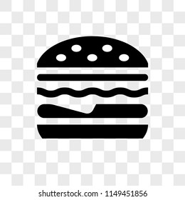 Hamburger vector icon on transparent background, Hamburger icon