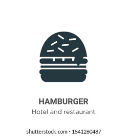 Hamburger vector icon on white background. Flat vector hamburger icon symbol sign from modern hotel and restaurant collection for mobile concept and web apps design.