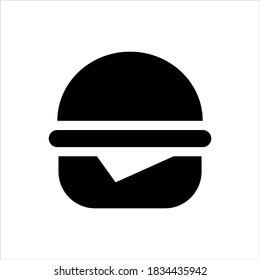 Hamburger vector icon on white background