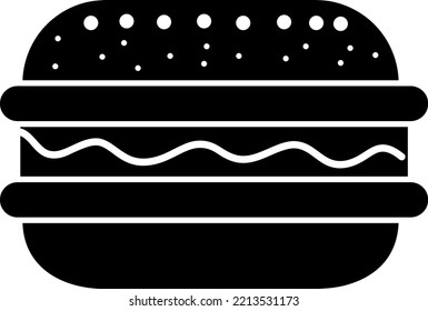 Hamburger Vektorsymbol auf weißem Hintergrund. Fast Food Symbol 