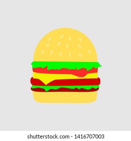 HAMBURGER vector icon, symbol burger