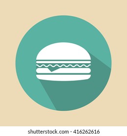 Hamburger vector. Icon for web and mobile application. Flat design style.