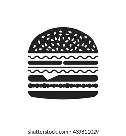 Hamburger vector. Icon for web and mobile application. Flat design style.