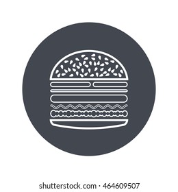 Hamburger vector. Icon for web and mobile application. Flat design style.