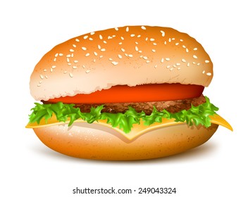 Hamburger. Vector illustration