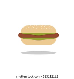 Hamburger vector illustration.