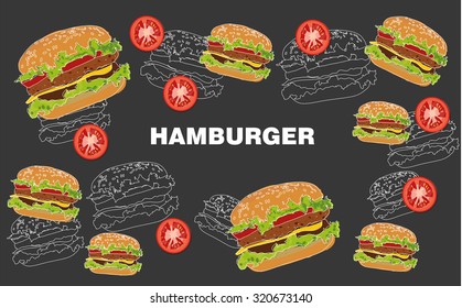 hamburger vector illustration