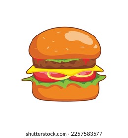Hamburger vector illustration for sticker or anything