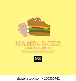 Hamburger vector illustration.EPS10