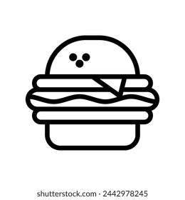 hamburger vector line icon symbol