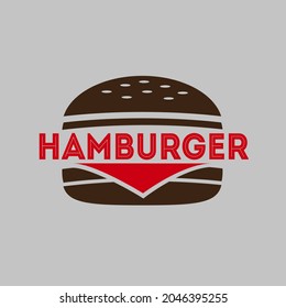 Hamburger vector logo. Fast food icon