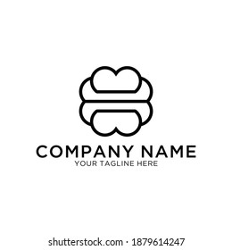 Hamburger vector logo template. Vintage burger cafe logo with grunge texture. Trendy vintage design.