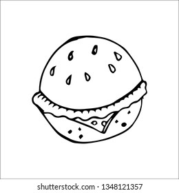 hamburger vector sketch