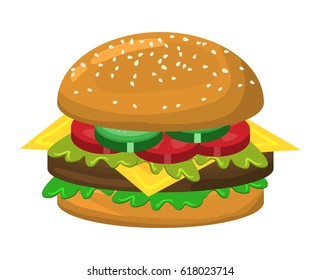 hamburger vector symbol icon design. Beautiful illustration isolated on white background