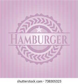 Hamburger vintage pink emblem