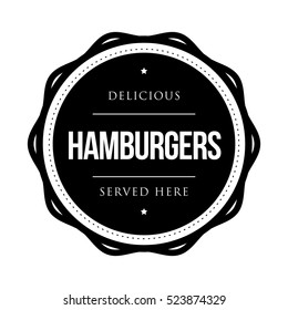 Hamburger Vintage Stamp Logo