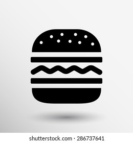 Hamburger web icon burger icon hamburger vector bun.