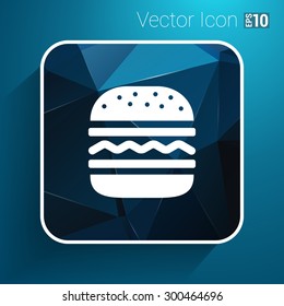 Hamburger web icon burger icon hamburger vector bun.