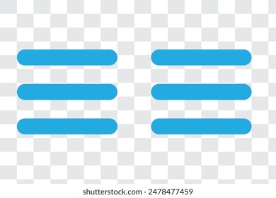 Hamburger web and mobile app menu icons, vector buttons for website UI navigation. Hamburger or burger line app menu for home or drop list and application drawer or more menu bars in mobile app