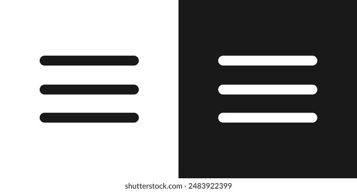 Hamburger website navigation set menu. Hamburger menu icons. Vector