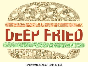 Hamburger word cloud, vector illustration concept