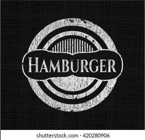 Hamburger written on a blackboard