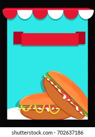 Hamburger auf abstraktem Hintergrund.