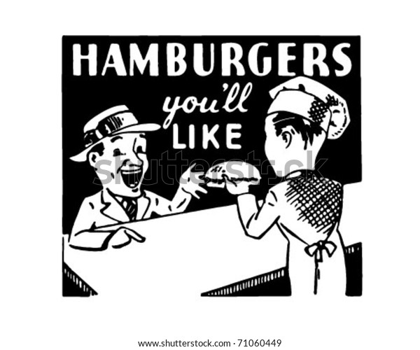 Hamburgers You\'ll Like\
- Retro Ad Art\
Banner