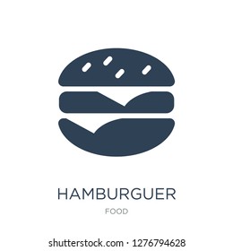 hamburguer icon vector on white background, hamburguer trendy filled icons from Food collection, hamburguer vector illustration