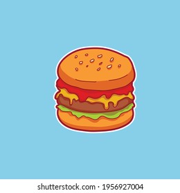 Hamburguer to use as an image and as a stiker