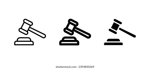 Hamer icon, gavel icon vector illustration for web, ui, and mobile apps