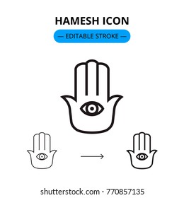 Hamesh vector line icon with editable stroke