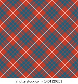 Hamilton Ancient Tartan. Diagonal cell, seamless pattern for fabric, kilts, skirts, plaids