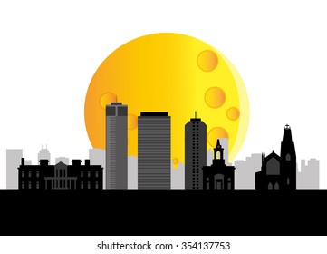 hamilton canada skyline at night