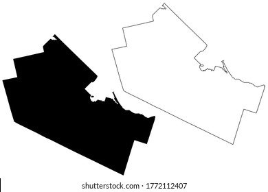 Hamilton City (Canada, Ontario Province) Map Vector Illustration, Scribble Sketch City Of Hamilton Map