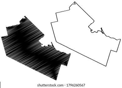 Hamilton City (Canada, Ontario Province) Map Vector Illustration, Scribble Sketch City Of Hamilton Map