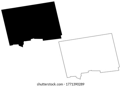 Hamilton City (United Kingdom, Bermuda island) map vector illustration, scribble sketch City of Hamilton map