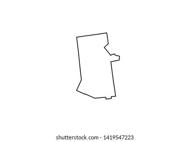 Hamilton county outline map New York region 