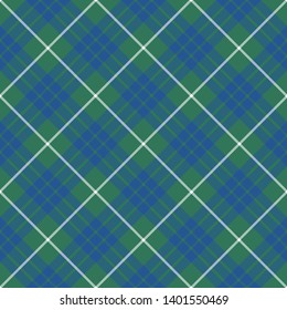 Hamilton Hunting Ancient Tartan. Diagonal cell, seamless pattern for fabric, kilts, skirts, plaids