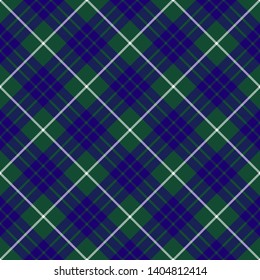 Hamilton Hunting Modern Tartan. Diagonal cell, seamless pattern for fabric, kilts, skirts, plaids