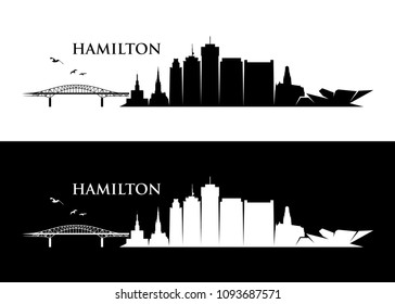 Hamilton skyline - Ontario, Canada - vector illustration