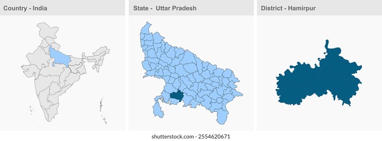 Hamirpur District map, Hamirpur District,Uttar Pradesh State, Republic of India, Government of  Uttar Pradesh, Indian territory, Eastern India, politics, village, tourism